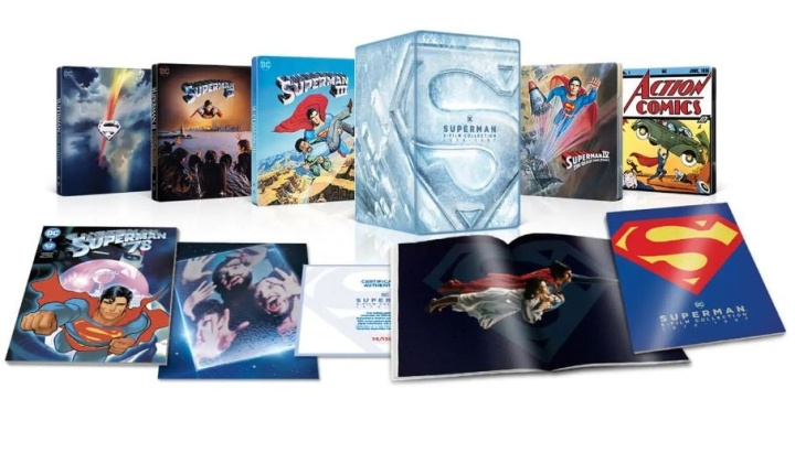 Superman I-IV (1-4) Steelbook Collection (10-disc) (4K UHD & Blu-ray) LIMITED EDITION ryhmässä KODINELEKTRONIIKKA / Ääni & Kuva / TV & Tarvikkeet / Elokuvat / Blu-ray @ TP E-commerce Nordic AB (D08912)