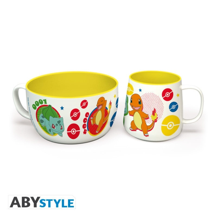 Abysse POKEMON - Aamiaissetti - muki + kulho - Pikachu & Kanto Starterit ryhmässä LELUT, TUOTTEET LAPSILLE JA VAUVOILLE / Syö ja juo / Lasten astiat @ TP E-commerce Nordic AB (D08921)