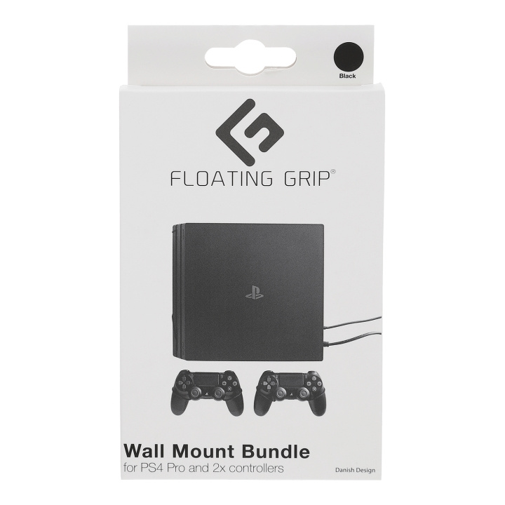 FLOATING GRIP Playstation 4 Pro ja ohjaimen seinäkiinnike - paketti (musta) ryhmässä KODINELEKTRONIIKKA / Pelikonsolit & Tarvikkeet / Sony PlayStation 4 @ TP E-commerce Nordic AB (D08927)