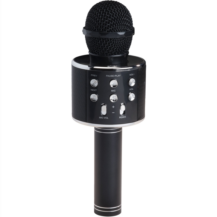 Denver Bluetooth Karaoke Microphone with built-in speaker. Black in colour ryhmässä KODINELEKTRONIIKKA / Ääni & Kuva / Kädessä pidettävät mikrofonit @ TP E-commerce Nordic AB (D09103)