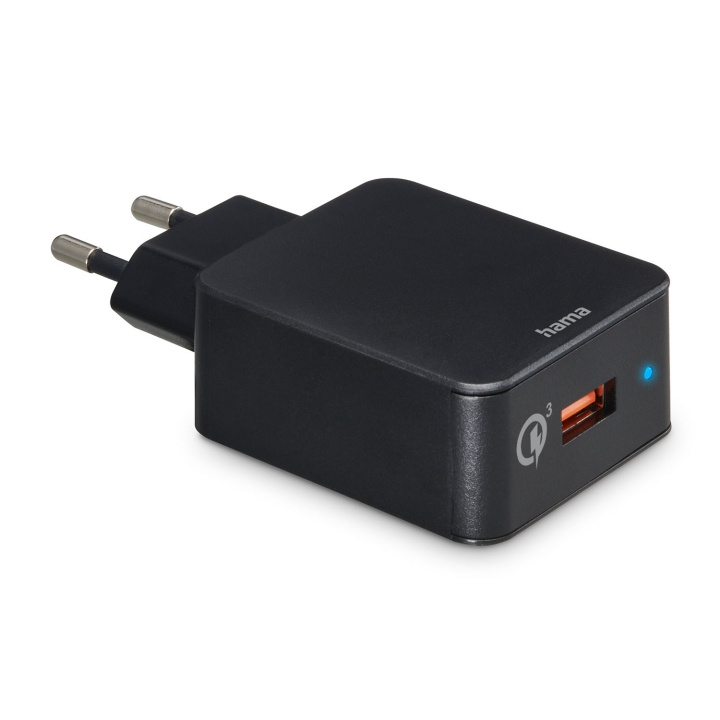 Hama Pikalaturi Fast Charger 1x USB-A Qualcomm 19.5w Musta ryhmässä ÄLYPUHELIMET JA TABLETIT / Laturit & Kaapelit / Seinälaturi / Seinälaturi USB @ TP E-commerce Nordic AB (D09255)