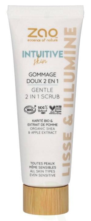 Zao Intuitive Skin Gentle 2 In 1 Scrub 50 ml Organic Shea & Apple Extract ryhmässä KAUNEUS JA TERVEYS / Ihonhoito / Kasvot / Kuorinta @ TP E-commerce Nordic AB (D09305)