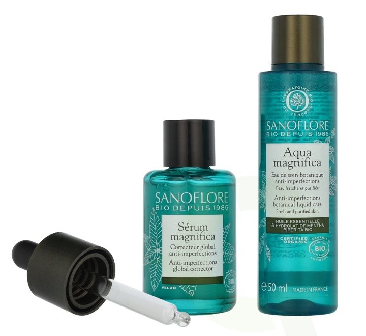 Sanoflore Magnifica 10 Years Anti-Imperfections Set 80 ml Serum 30ml/Aqua 50ml ryhmässä KAUNEUS JA TERVEYS / Ihonhoito / Kasvot / Seerumit iholle @ TP E-commerce Nordic AB (D09399)