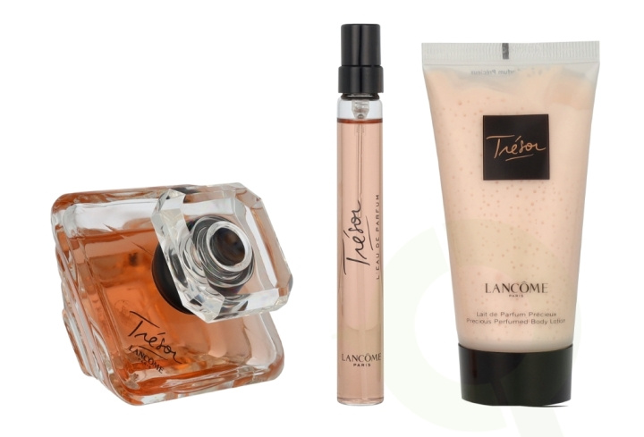 Lancome Tresor Giftset 110 ml Edp Spray 50ml/Edp Spray 10ml/Body Lotion 50ml ryhmässä KAUNEUS JA TERVEYS / Lahjapakkaukset / Naisten lahjapakkaukset @ TP E-commerce Nordic AB (D09438)