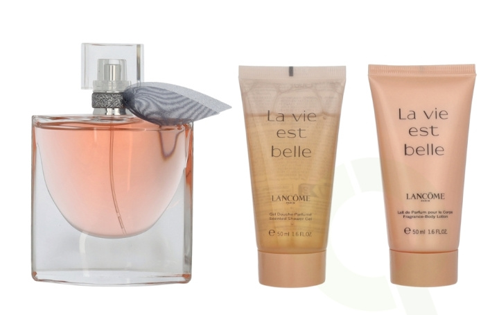 Lancome La Vie Est Belle Giftset 150 ml Edp Spray 50ml/Bodylotion 50ml/Shower Gel 50ml ryhmässä KAUNEUS JA TERVEYS / Lahjapakkaukset / Naisten lahjapakkaukset @ TP E-commerce Nordic AB (D09442)