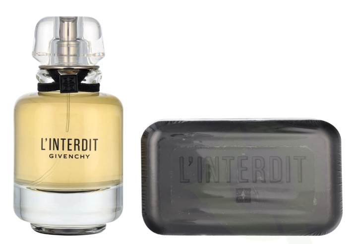 Givenchy L\'Interdit Giftset 200 ml Edp Spray 50ml/Perfumed Soap 150gr ryhmässä KAUNEUS JA TERVEYS / Tuoksut & Parfyymit / Parfyymit / Naisten Tuoksut @ TP E-commerce Nordic AB (D09472)