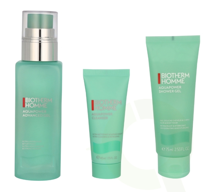 Biotherm Aquapower Set 190 ml Shower Gel 75ml/Facial Cleanser 40ml/Moisturizing Gel 75ml ryhmässä KAUNEUS JA TERVEYS / Lahjapakkaukset / Naisten lahjapakkaukset @ TP E-commerce Nordic AB (D09515)