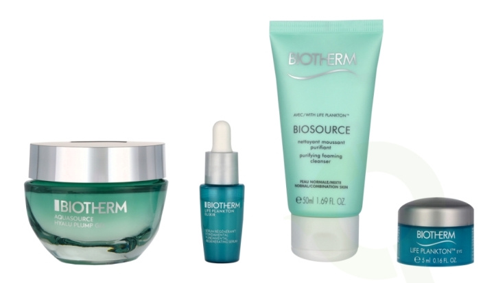 Biotherm Aquasource Routine Hyalu Plump Gel Set 112 ml Hyalu Plump Gel 50ml/Plankton Elixir 7ml/Cleansing Foam 50ml/Eye Cream 5ml ryhmässä KAUNEUS JA TERVEYS / Lahjapakkaukset / Naisten lahjapakkaukset @ TP E-commerce Nordic AB (D09516)