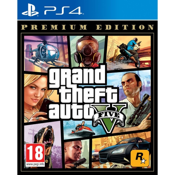 Grand Theft Auto V (GTA 5) Premium Edition (PS4) ryhmässä KODINELEKTRONIIKKA / Pelikonsolit & Tarvikkeet / Sony PlayStation 4 / Peli @ TP E-commerce Nordic AB (D10002)