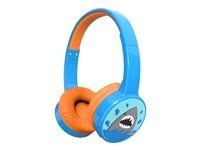 Denver BTH-107BU Wireless Headphones with Wire Blue Grey Orange White ryhmässä KODINELEKTRONIIKKA / Ääni & Kuva / Kuulokkeet & Tarvikkeet / Kuulokkeet @ TP E-commerce Nordic AB (D10141)