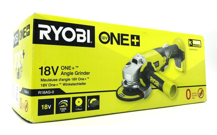 Ryobi One+ R18AG-0 Angle Grinder ryhmässä KOTI, TALOUS JA PUUTARHA / Työkalut & Tee itse / Muut sähkötyökalut @ TP E-commerce Nordic AB (D10163)