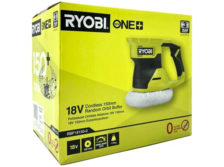 Ryobi One+ RBP18150-0 18V polisher 150mm No battery ryhmässä KOTI, TALOUS JA PUUTARHA / Työkalut & Tee itse / Muut sähkötyökalut @ TP E-commerce Nordic AB (D10168)