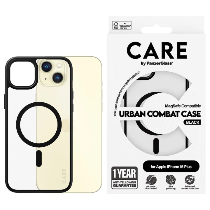 PanzerGlass CARE Flagship Case with MagSafe for iPhone 15 Plus Transparent ryhmässä ÄLYPUHELIMET JA TABLETIT / Puhelimen suojakotelo / Apple / iPhone 15 @ TP E-commerce Nordic AB (D10184)