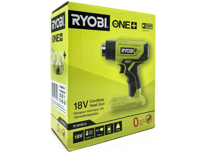 Ryobi One+ R18HG-0 Heat Gun Without Battery ryhmässä KOTI, TALOUS JA PUUTARHA / Työkalut & Tee itse / Muut sähkötyökalut @ TP E-commerce Nordic AB (D10190)