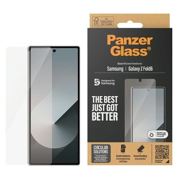 PanzerGlass Screen Protector to Galaxy Z Fold6 Classic Fit ryhmässä ÄLYPUHELIMET JA TABLETIT / Puhelimen suojakotelo / Samsung @ TP E-commerce Nordic AB (D10198)