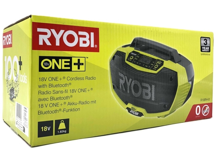 Ryobi One+ R18RH-0 Private radio Black Yellow ryhmässä KODINELEKTRONIIKKA / Ääni & Kuva / Kotiteatteri, HiFi ja kannettavat / Radio & Herätyskellot / Radio @ TP E-commerce Nordic AB (D10237)