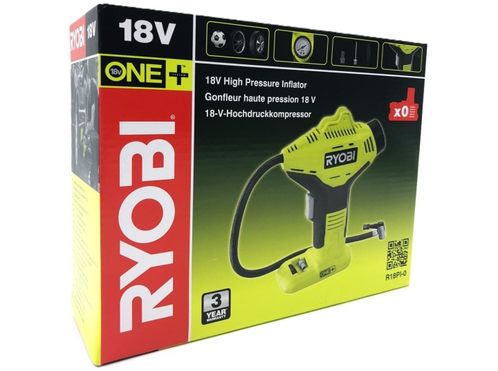 Ryobi One+ R18PI-0 - air pump - cordless - no battery ryhmässä KOTI, TALOUS JA PUUTARHA / Työkalut & Tee itse / Muut sähkötyökalut @ TP E-commerce Nordic AB (D10240)