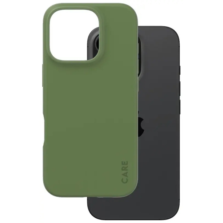 PanzerGlass CARE Trendy Case for iPhone 16 Pro Green ryhmässä ÄLYPUHELIMET JA TABLETIT / Puhelimen suojakotelo / Apple / iPhone 16 @ TP E-commerce Nordic AB (D10259)