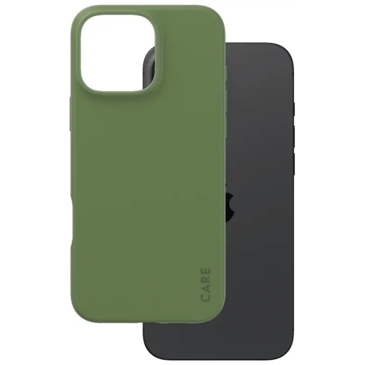 PanzerGlass CARE Fashionable Case for iPhone 16 Pro Max Green ryhmässä ÄLYPUHELIMET JA TABLETIT / Puhelimen suojakotelo / Apple / iPhone 16 @ TP E-commerce Nordic AB (D10261)