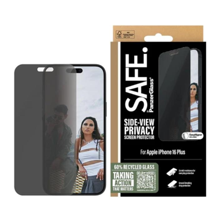 PanzerGlass SAFE. Privacy Screen Protector Apple iPhone 16 Plus, 15 Plus | Ultra-Wide Fit ryhmässä ÄLYPUHELIMET JA TABLETIT / Puhelimen suojakotelo / Apple / iPhone 16 @ TP E-commerce Nordic AB (D10271)