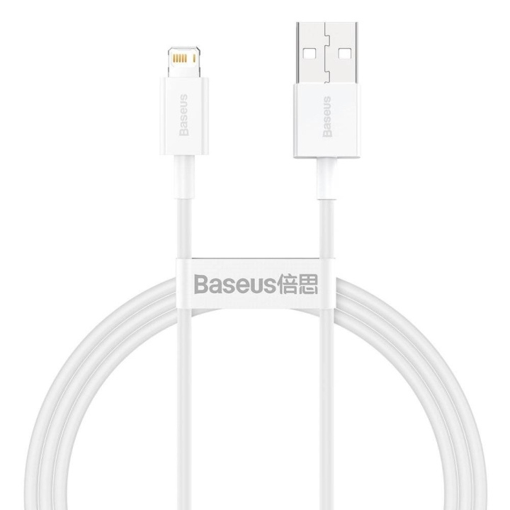 Baseus USB 2.0 to Lightning cable 1.5m white ryhmässä ÄLYPUHELIMET JA TABLETIT / Laturit & Kaapelit / Kaapelit / Lightning kaapelit @ TP E-commerce Nordic AB (D10309)