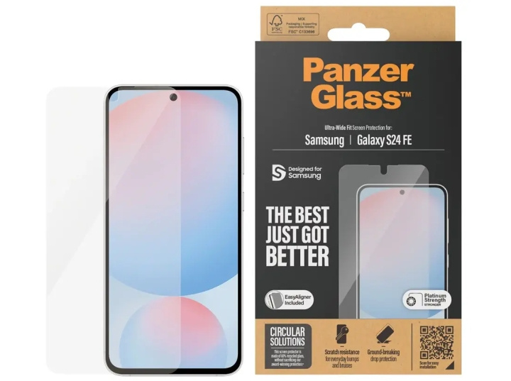 PanzerGlass Screen Protector Samsung Galaxy S24 FE | Ultra-Wide Fit ryhmässä ÄLYPUHELIMET JA TABLETIT / Puhelimen suojakotelo / Samsung @ TP E-commerce Nordic AB (D10321)