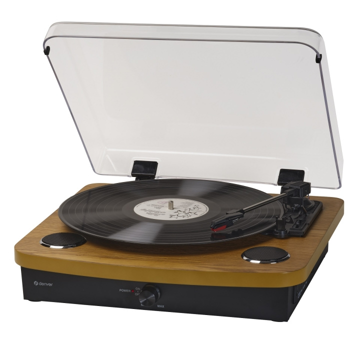 Denver VPL-230LW Turntable Stereo Wood ryhmässä KODINELEKTRONIIKKA / Ääni & Kuva / Kotiteatteri, HiFi ja kannettavat / Compact Stereo & Levysoitin @ TP E-commerce Nordic AB (D10334)