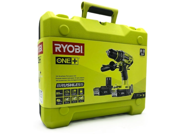 Ryobi One+ R18PD7-220B impact drill 2 batteries included 18V ryhmässä KOTI, TALOUS JA PUUTARHA / Työkalut & Tee itse / Ruuvimeisselit @ TP E-commerce Nordic AB (D10353)