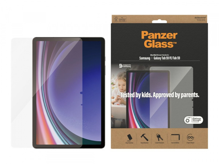 PanzerGlass Screen Protector to Samsung Galaxy Tab S9 ryhmässä ÄLYPUHELIMET JA TABLETIT / Tabletin suojakotelo / Samsung tablets @ TP E-commerce Nordic AB (D10411)