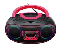 Denver TCL-212BT Boombox Black Pink ryhmässä KODINELEKTRONIIKKA / Ääni & Kuva / Kotiteatteri, HiFi ja kannettavat / Radio & Herätyskellot / Radio @ TP E-commerce Nordic AB (D10415)