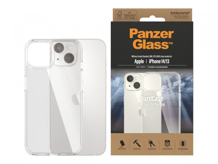 PanzerGlass HardCase Shell Apple iPhone 13, 14, Transparent ryhmässä ÄLYPUHELIMET JA TABLETIT / Puhelimen suojakotelo / Apple / iPhone 14 @ TP E-commerce Nordic AB (D10419)