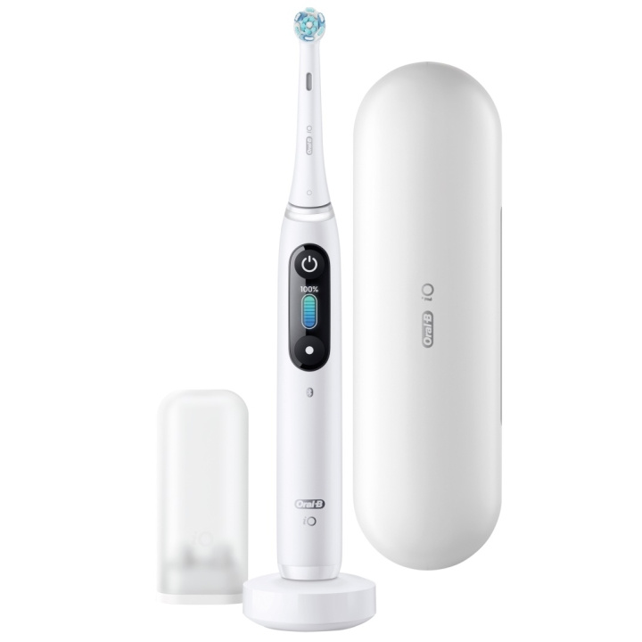 Oral B iO Series 8 Electric toothbrush, White ryhmässä KAUNEUS JA TERVEYS / Suunhoito / Sähköhammasharjat @ TP E-commerce Nordic AB (D10466)