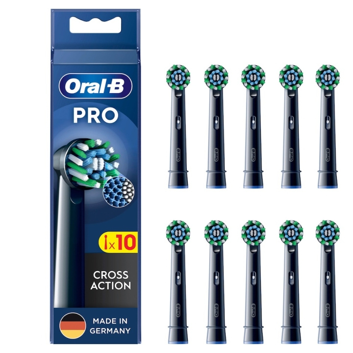 Oral B Pro CrossAction Brush head, Black 10 pcs ryhmässä KAUNEUS JA TERVEYS / Suunhoito / Sähköhammasharjat Tarvikkeet @ TP E-commerce Nordic AB (D10475)