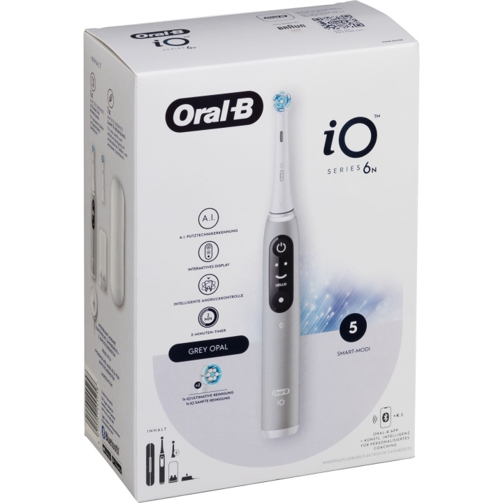 Oral B iO Series 6N Electric toothbrush, Grey ryhmässä KAUNEUS JA TERVEYS / Suunhoito / Sähköhammasharjat @ TP E-commerce Nordic AB (D10507)