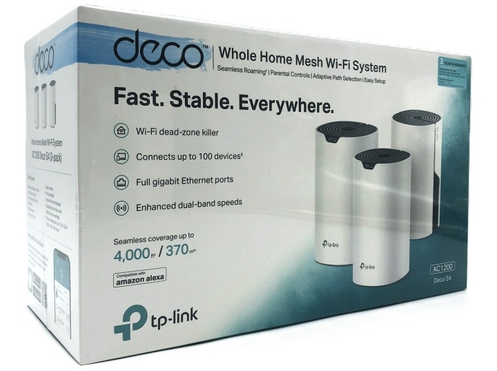 TP-Link Deco S4 Wi-Fi-system Desktop ryhmässä TIETOKOONET & TARVIKKEET / Verkko / Wifi-vahvistimet @ TP E-commerce Nordic AB (D10519)