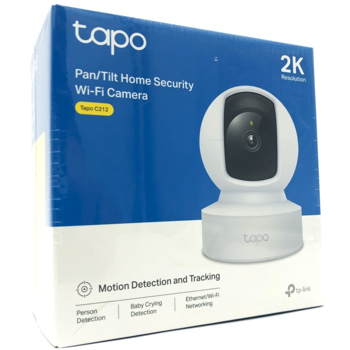 TP-Link Tapo C212 V2 Network Surveillance Camera 2560 x 1440 ryhmässä KOTI, TALOUS JA PUUTARHA / Hälytys ja turvallisuus / Valvontakamerat / Digitaalinen (verkko) / Sisäkamerat @ TP E-commerce Nordic AB (D10520)