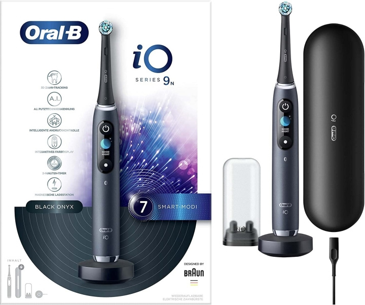 Braun Oral-B Electric toothbrush iO 9 Black ryhmässä KAUNEUS JA TERVEYS / Suunhoito / Sähköhammasharjat @ TP E-commerce Nordic AB (D10529)