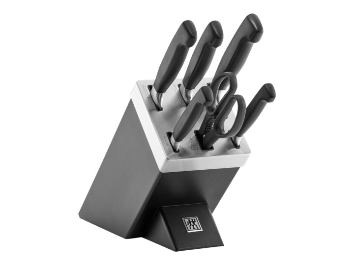 Zwilling Four Star Knife Block and Knife Rack, Black ryhmässä KOTI, TALOUS JA PUUTARHA / Keittiövälineet / Keittiöveitset ja veitsenteroittimet @ TP E-commerce Nordic AB (D10533)