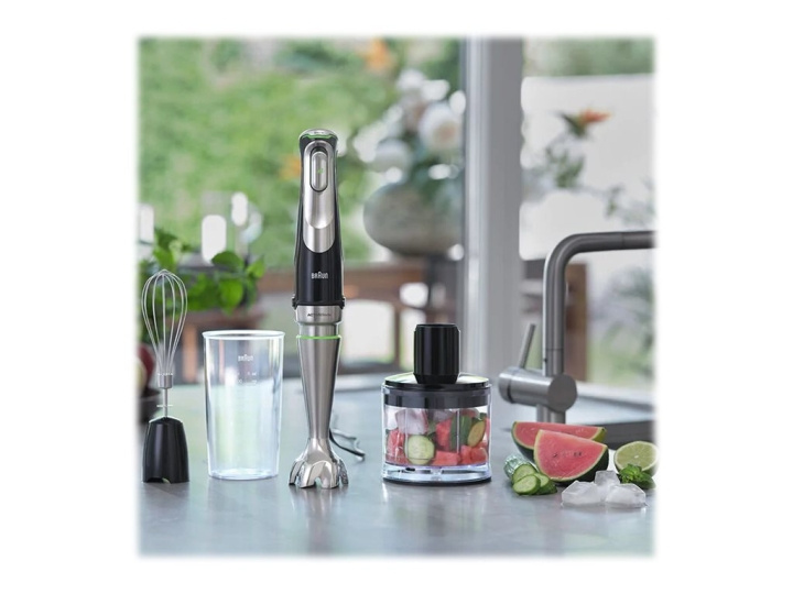 Braun Multiquick 9 MQ 9135XI hand blender Premium black/brushed stainless steel ryhmässä KOTI, TALOUS JA PUUTARHA / Kodinkoneet / Yleiskoneet ja monitoimikoneet / Sauvasekoittimet @ TP E-commerce Nordic AB (D10537)