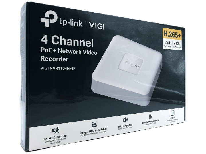 TP-Link VIGI NVR1104H-4P V1 Standalone NVR ryhmässä TIETOKOONET & TARVIKKEET / Verkko / Reititin @ TP E-commerce Nordic AB (D10548)