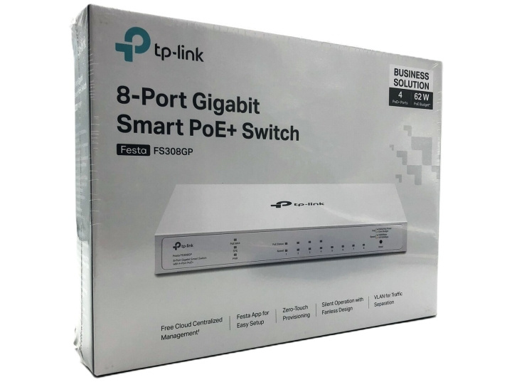 TP-Link Festa FS308GP V1 Switch 8-portars Gigabit Ethernet PoE+ ryhmässä TIETOKOONET & TARVIKKEET / Verkko / Reititin @ TP E-commerce Nordic AB (D10593)