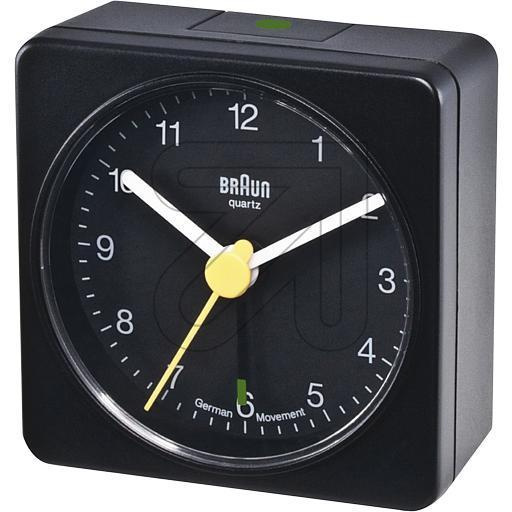 Braun BC02XB, Quartz alarm clock, Rectangle, Black, Analogue, Battery, AA ryhmässä KOTI, TALOUS JA PUUTARHA / Kellot ja laskimet / Herätyskellot @ TP E-commerce Nordic AB (D10649)