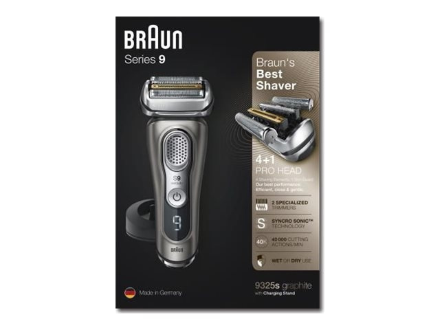 Braun Series 9 9325s shaver ryhmässä KAUNEUS JA TERVEYS / Hiukset &Stailaus / Sheivaus ja trimmaus / Parranajokoneet @ TP E-commerce Nordic AB (D10652)