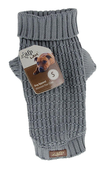 AFP All For Paws - Neulottu koiran villapaita Fishermans Grey XS 20.3CM - (632.9120) ryhmässä KOTI, TALOUS JA PUUTARHA / Lemmikkitarvikkeet / Koira @ TP E-commerce Nordic AB (D10699)