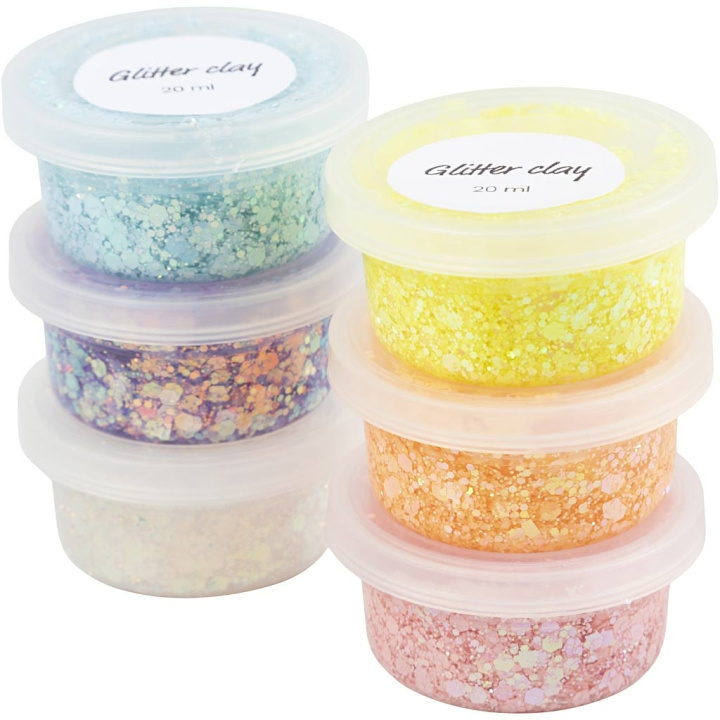 Creative Toys DIY Kit - Glitter Clay 6 kpl (78745) ryhmässä LELUT, TUOTTEET LAPSILLE JA VAUVOILLE / Leikkikalut, Askartelu &Pelit / Käsityöt @ TP E-commerce Nordic AB (D11001)