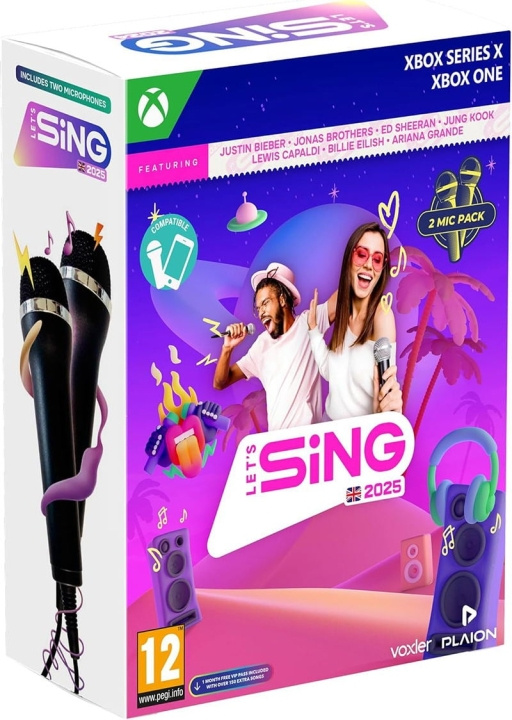 Let\'s Sing 2025 (Double Mic Bundle) (XseriesX) ryhmässä KODINELEKTRONIIKKA / Pelikonsolit & Tarvikkeet / Xbox Series X / Peli @ TP E-commerce Nordic AB (D11092)