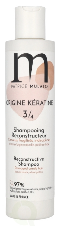 Patrice Mulato P. Mulato Origine Keratine 3/4 Reconstructive Shampooing 200 ml ryhmässä KAUNEUS JA TERVEYS / Hiukset &Stailaus / Hiustenhoito / Shampoo @ TP E-commerce Nordic AB (D11677)