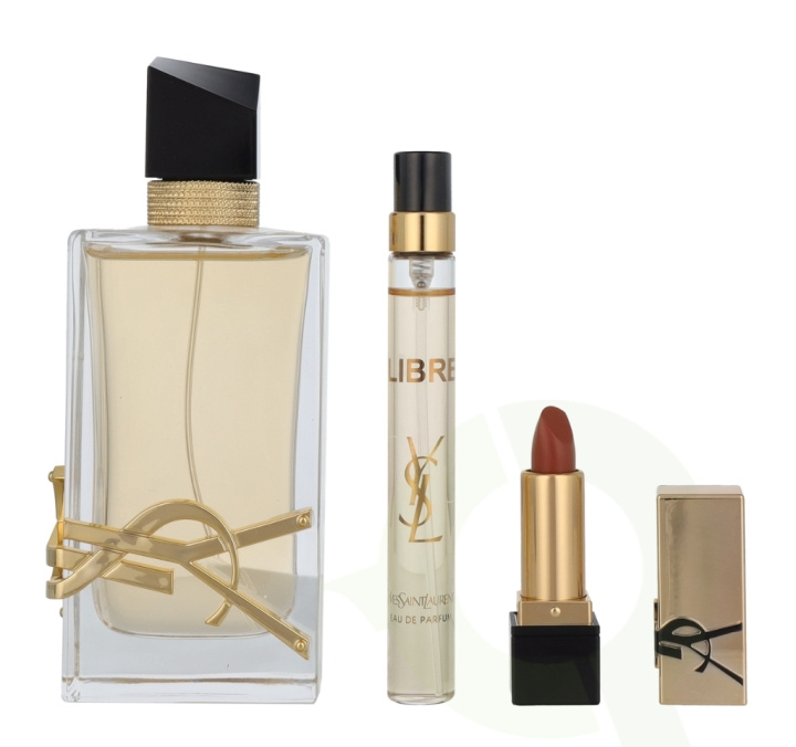 Yves Saint Laurent YSL Libre Giftset 101.3 ml Edp Spray 90ml/Edp Travel Spray 10ml/Mini Rouge Lipstick Shade Nude Muse 1,3gr ryhmässä KAUNEUS JA TERVEYS / Lahjapakkaukset / Naisten lahjapakkaukset @ TP E-commerce Nordic AB (D11800)