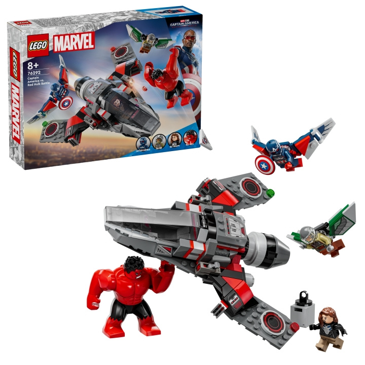 LEGO Supersankarit - Kapteeni Amerikka vs. Punainen Hulk taistelu (76292) ryhmässä LELUT, TUOTTEET LAPSILLE JA VAUVOILLE / Leikkikalut, Askartelu &Pelit / Rakennuslelut / Lego @ TP E-commerce Nordic AB (D12191)