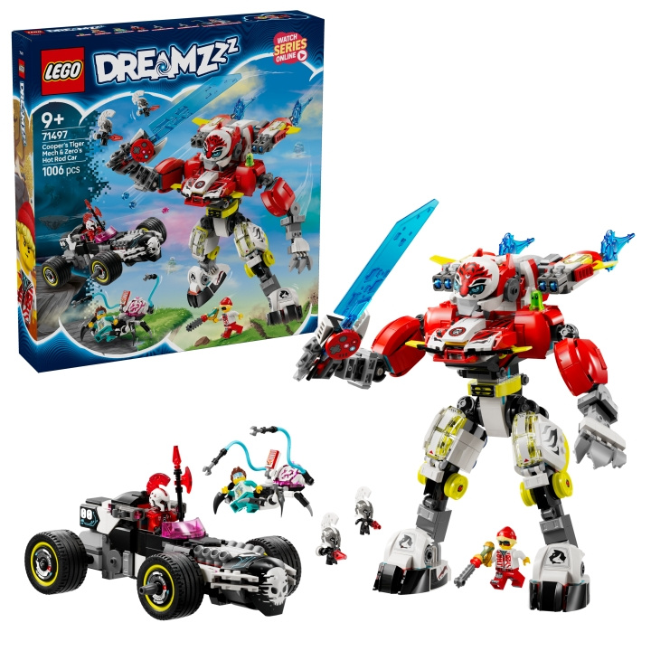 LEGO DREAMZzz - Cooperin Tiger Mech ja Zeron Hot Rod -auto (71497) ryhmässä LELUT, TUOTTEET LAPSILLE JA VAUVOILLE / Leikkikalut, Askartelu &Pelit / Rakennuslelut / Lego @ TP E-commerce Nordic AB (D12249)